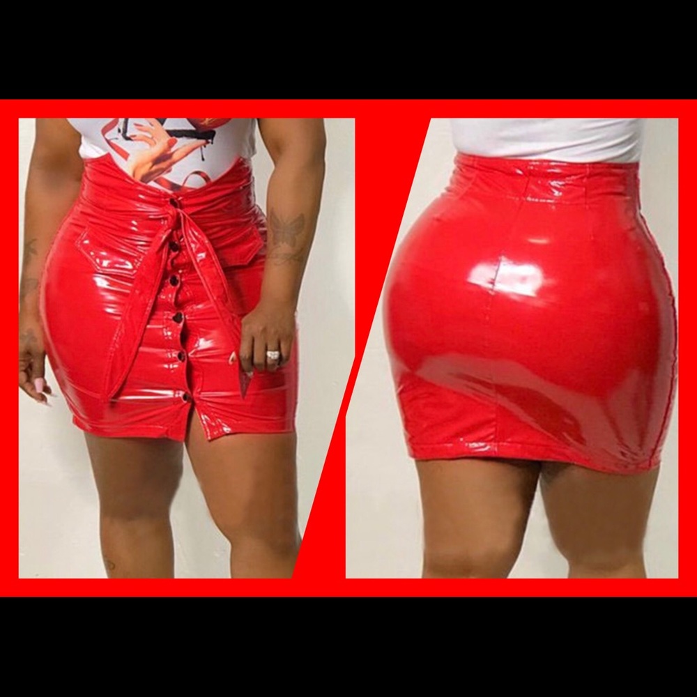 All Eyes On Me Latex Skirt LARGE SOLD OUT ONLY XL
